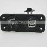 Black White Battery Waterproof Voltage Meter for Car Marine Truck thumbnail-3