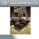 Contemporary Solid Wood Leather Leisure Arm Chair thumbnail-1