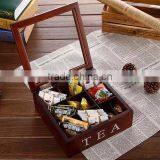 Brown Wooden Tea Box thumbnail-1