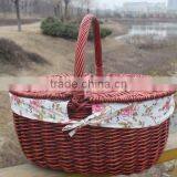 Natural Material Handmade Empty Wicker Fruit Basket With Lid thumbnail-3