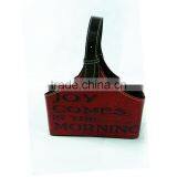 Desktop Faux Leather Magazine Holder With Buckle Handle For Home/Office/Hotel thumbnail-3