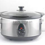 3.5L Oval Shape Electric Slow Cooker With CE/ROHS With Ceramic Port 3 Heat Setting Low High Warm thumbnail-2