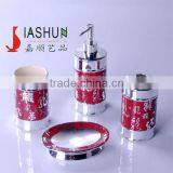 Chrome 4pcs Bath Set With Different Decal thumbnail-1