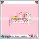 White Wall Rack Wood Home Goods Holder Storage Home Decor Wall Shelf thumbnail-1