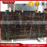 Polished Black Gold Flower Black Gold Marble thumbnail-6