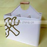 Garden Tool Storage Basket With Dividers thumbnail-1