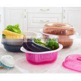 Hot Selling Plastic Double Layer Vegetable Fruit Plastic Colanders thumbnail-5