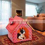 Portable Brick Motif Pet House For Cat and Dog thumbnail-3