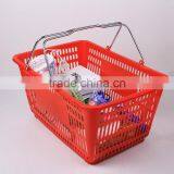 Supermarket Plastic Shopping Basket With Handles thumbnail-1