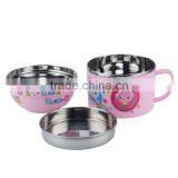 Eco-friendly Stainless Steel and Plastic Bento Box for Kid Outdoor Use thumbnail-1