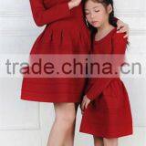 red stripe mother and daughter dress clothing sets, children clothes