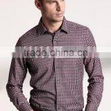 New Design Small Checked Blends Cotton Men Shirt SL0072 thumbnail-1