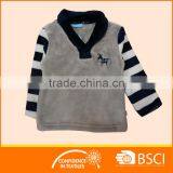 V Neck Unisex Yarn Dyed Baby Jumpsuit Set Baby Homewear thumbnail-2