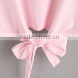 Custom Design High Quality Baby Clothes Fashion Embroidery Wholesale Pink Boutique Cotton Short Sleeve Kids Girls t Shirt thumbnail-4