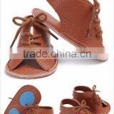 2017 Fancy Designs Baby Sandal Footwear Wholesale Baby Shoes Light Gold Casual Beach Baby Girls Shoe thumbnail-3
