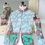 Vintage Kantha Jacket in Dirty Green & Brown ~ Small thumbnail-3