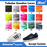 Plain 6mm Flat Trainers Sports Sneakers Tubular Plain Shoeslaces for Adidas Boost - Retail Package - Amazon Supplier