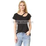 Short Sleeve Wholesale Cotton t Shirt Plain Women Simple Clothing thumbnail-4