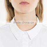 Concealed Button Fastening Straight Cut Classic Collar Poplin Shirt thumbnail-3