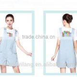 Women's Summer Casual Light Blue Denim Jeans Hot Shorts/short Suspender Bib Overalls thumbnail-4