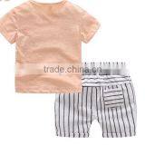 Wholesale Quality Short Sleeves Little Boy Clothes Suit Kids Clothes Clothing Set thumbnail-3