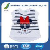 OEM Custom Kids Shirt Printing Cute Carton Baby Girls T-shirts Hilo Top 100% Cotton 3-24M thumbnail-1