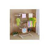 Collapsible Indoor Laundry Drying Rack With Commodity Shelf , Bedroom Clothes Rack thumbnail-1