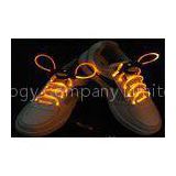 Yellow Orange Round Neon LED Glowing Shoelaces For Concert Size 820 * 2.8mm