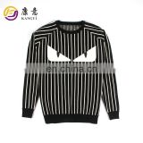 Street Fashion Vertical Stripe Pullover Knitted Girl Sweater