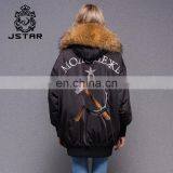 2017 Fashionable Winter Jacket Big Size Women Fur Parka With Raccoon Fur Collar Big Size thumbnail-6