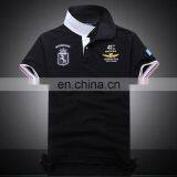 2016 Apparel Sale Quality Custom Design Wholesale Short Sleeve Applique Embroidery Jacquard Rib Polo Shirt thumbnail-3