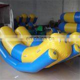 China PVC Tarpaulin Inflatable Flying Fish Tube / Inflatable Water Games Flying Banana Boat For Sea