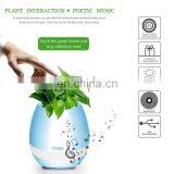 TOKQI K3 Waterproof Egg Intelligent Bluetooth Music Flower Pot Speaker With Touch Sensor Plant for Home Office thumbnail-5