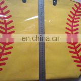 Wholesale promotional sports tote bag yellow softball