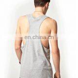 T-MV502 Mans Light Grey Gym Wear Modal Stringer Tank Top thumbnail-3