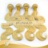 Top Quality Natural Blonde Curly Human Hair Extensions, Body Weave.