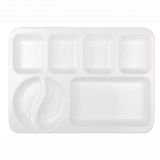 Melamine School & Hospital Lunch Food Rectangle Tray with divider