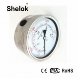 Stainless Steel Kpa MmH2O Dual Scale Micro Vacuum Capsule Pressure Gauge thumbnail-1