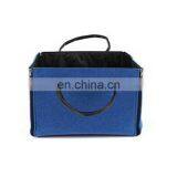 Saving Freight Foldable Felt Storage Basket With Zipper thumbnail-5