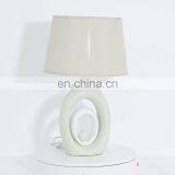 New Design Cheap Custom Logo White Ceramic Modern Table Lamp for Home Decor
