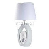 New Design Cheap Custom Logo White Ceramic Modern Table Lamp for Home Decor thumbnail-4
