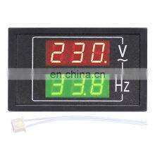 DL85 AC100-300V 10-100HZ Dual Display Voltage Frequency Meter LED Voltmeter HZ Meter Detector AC Meter thumbnail-1