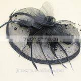 New Design Chunch/Wedding/Party Hair Clip Fascinator Sinamay Hat With Pearl Decorate thumbnail-3