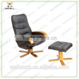 WorkWell high quality wood recliner chair with footrest kw-R41