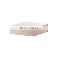 Low MOQ Medium Pink Folding Magnetic Snap Shut Lid Gift Box With Ribbon Tie thumbnail-3