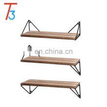 Floating Shelf Wall Mount 3-piece, Antique Wood Ledge for Living Room Bedroom Bathroom thumbnail-2