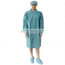 Lab Coat Blue Lab Coat With Button For Medical Use
