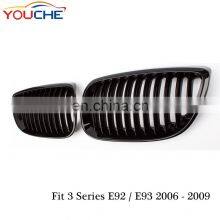 ABS Black Front Hoot Kidney Grille for BMW 3 Series E92 E93 M3 Pre-LCI 2006-2009 & E90 M3 Car Grill thumbnail-2