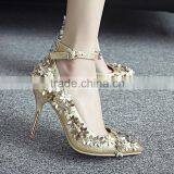 C71595A Sexy Sliver Women Party Wear Shoes Wedding Shoes Bridal thumbnail-1
