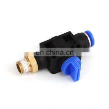 Series Male Thread Flow Control Hand Valve Plastic Pneumatic Air Hose Tube Fitting Quick Connector Water Fittings thumbnail-1